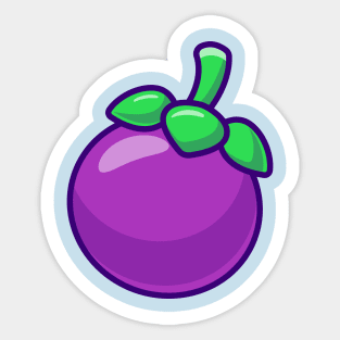 Mangosteen Fruit Cartoon Sticker